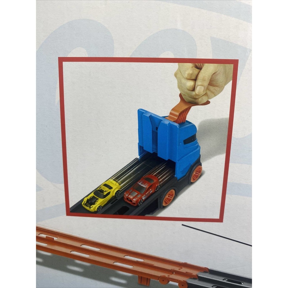 Hot Wheels City Speedway Hauler GVG37 Transforms Into 6 Ft. Long 2 Car Racetrack - Picture 16 of 16